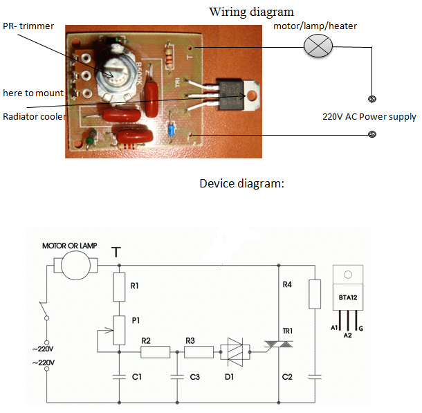 Dimmer Switch Kit 220V AC LED Light Lamp Oven Voltage ...