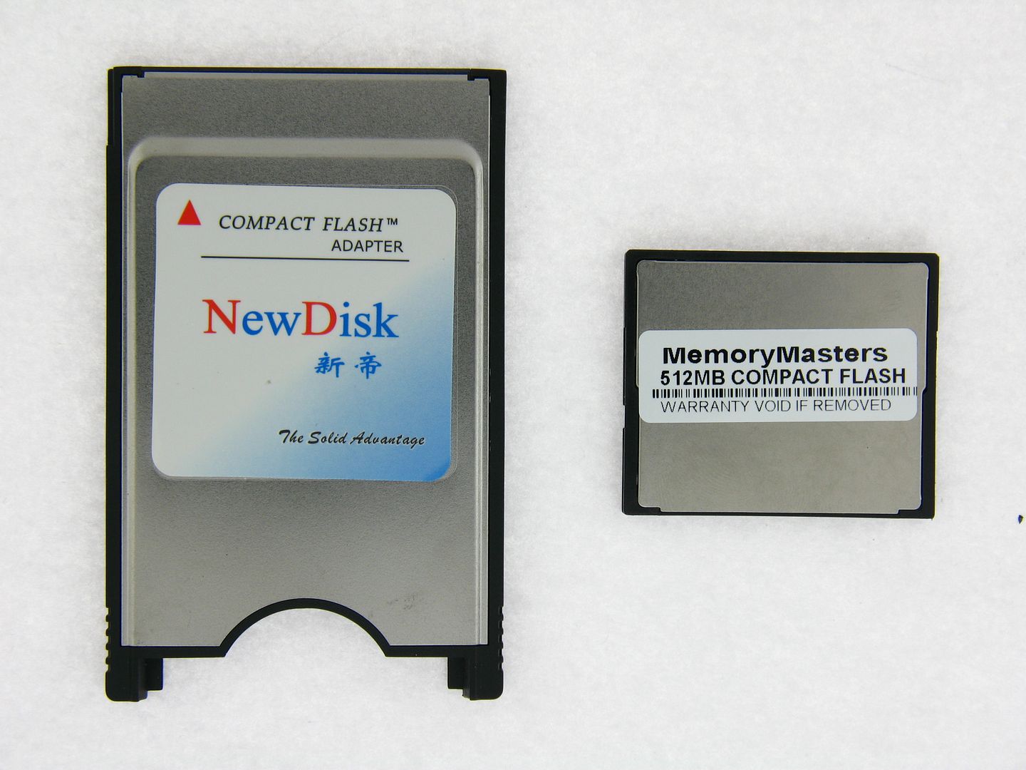 512MB Compact Flash Compactflash +PC card PCMCIA Adapter JANOME 512MB