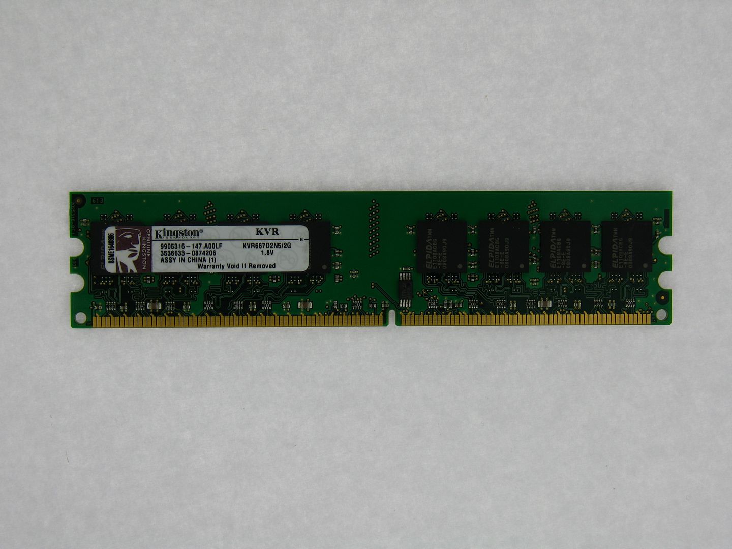 2GB Kingston KVR667D2N5/2G DDR2 667MHz PC2-5300 240 Pin Memory DESKTOP ...