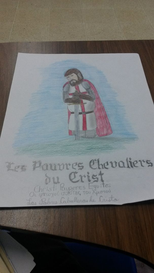 A tribute to the Knights Templar, drawn by me. In the bottom it says "The Poor Knights of Christ" in French, Latin, Greek and Spanish (sorry no space for English :( )
