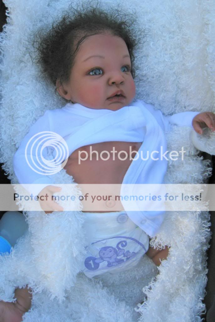 Reborn Baby Doll Shyann Belly Biracial AA Ethnic Heartbeat Lana's Little Nursery
