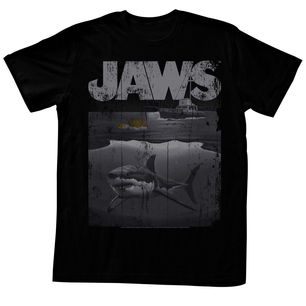JAWS  T-Shirt  camiseta cotton officially licensed
